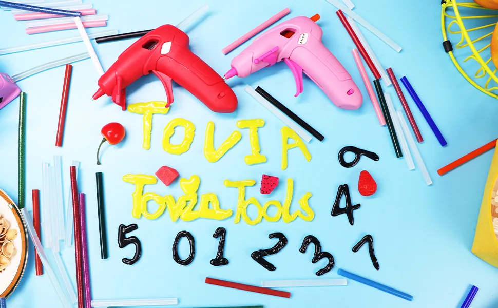 Mini Hot Glue Gun Sticks T TOVIA Multi-Temp All-Purpose hot Glue Gun Refills 4" and 0.27 Diameter 120 Count Black 120 Count Black - Glue Gun Sticks
