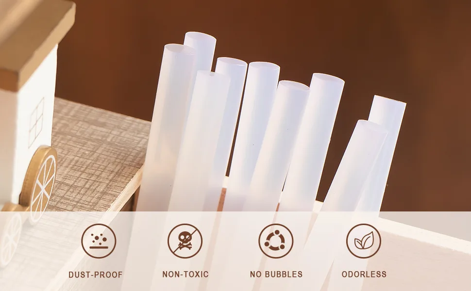 Mini Hot Glue Gun Sticks T TOVIA Multi-Temp All-Purpose hot Glue Gun Refills 4" and 0.27 Diameter 120 Count Black 120 Count Black - Glue gun sticks