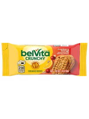 Belvita Cranberry Orange Breakfast Biscuits 6 Boxes of 5 Packs (4 Biscuits Per Pack) Cranberry Orange Biscuit - image