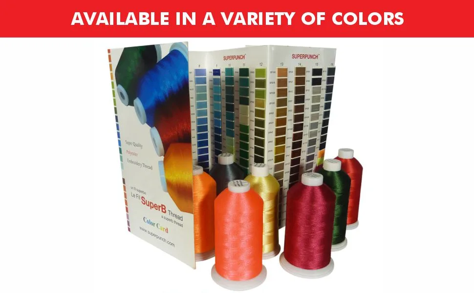 Super B Polyester Embroidery Thread 40wt Large Spool 5000m Embroidery Thread for Commercial & Domestic Machine 175 Popular Colors Machine Embroidery Thread 100% Polyester - Coral 505 Coral 505 Pack of 1 - polyester threads