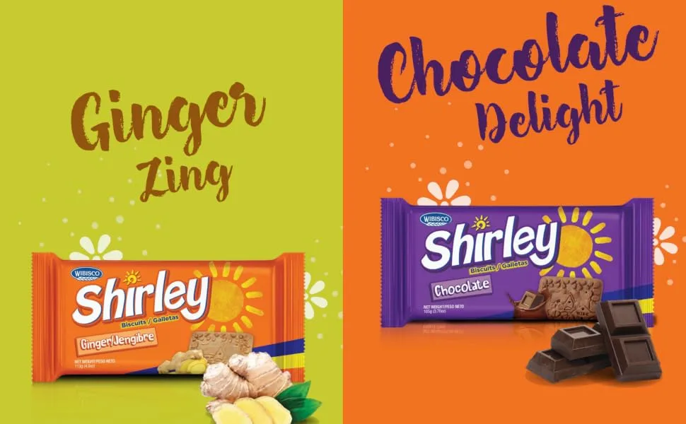 Wibisco Shirley Biscuits Ginger 3.7 (Pack of 24) - shirley