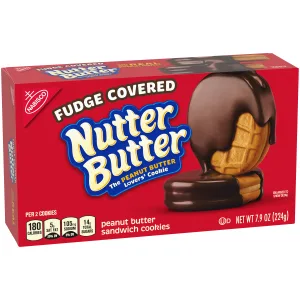 Nutter Butter Chocolate Fudge Cookies 12 - 7.9 ounce Packages chocolate peanut butter 12 Count (Pack of 1) - image