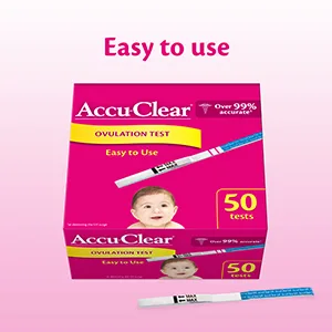 Accu-Clear Ovulation Test Strips Predictor Kit Over 99 Accurate1 LH 50 Count Ovulation Tests - 50 Count - Accu-Clear Ovulation Test Strips (50ct)