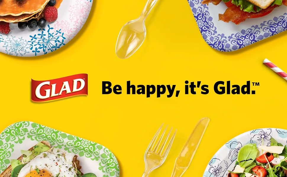 Glad Crystal Clear Plastic Forks 24 Count | Clear Heavy Duty Plastic Forks for Everyday Use| Glad Disposable Cutlery Plastic Forks | Strong Disposable Plastic Forks Forks 24 Count - Glad, Disposable, Paper, Plates, Bowls, Durable, Gladware, Straws, Party