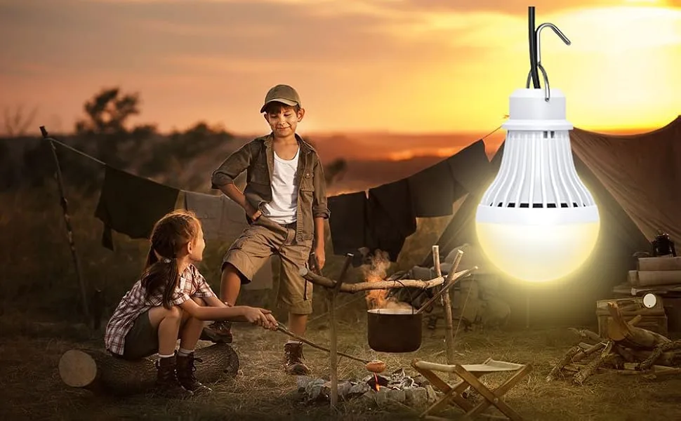 Anmcha USB Bulb Camping Light Lantern 8ft Extra Length Cord Tent Light WarmWhite Outdoor Emergency Light 2 Pack - product information 8