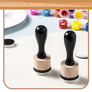 42 Packs Mini Ink Blending Tool Set Include 2 Pcs Round Alcohol Ink Mini Applicator Tools and 40 Pcs Replacement Foam Pads for Drawing Distressing Blending - product information 3