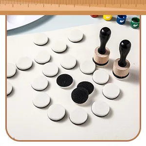 42 Packs Mini Ink Blending Tool Set Include 2 Pcs Round Alcohol Ink Mini Applicator Tools and 40 Pcs Replacement Foam Pads for Drawing Distressing Blending - product information 4