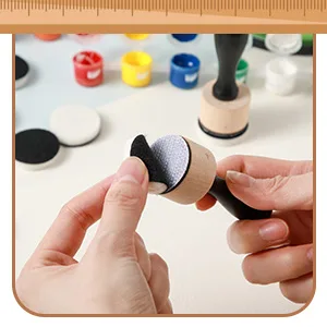 42 Packs Mini Ink Blending Tool Set Include 2 Pcs Round Alcohol Ink Mini Applicator Tools and 40 Pcs Replacement Foam Pads for Drawing Distressing Blending - product information 5