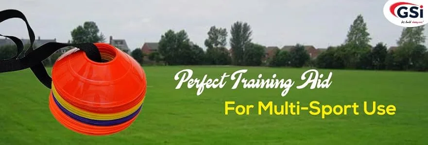 GSI Mini Cones for Sports | Pack of 40 | Comes with Shoulder Strap | for Agility Training Drills - product information 2