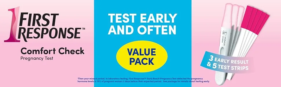 FIRST RESPONSE Comfort Check Pregnancy Test 8 Count - first response comfort check