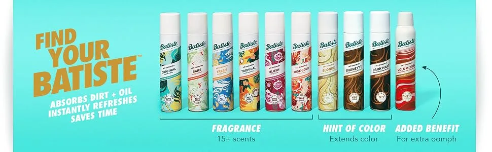Batiste Dry Shampoo Blonde 6.35oz. Packaging May Vary - Find your Batiste. Instantly refreshes hair