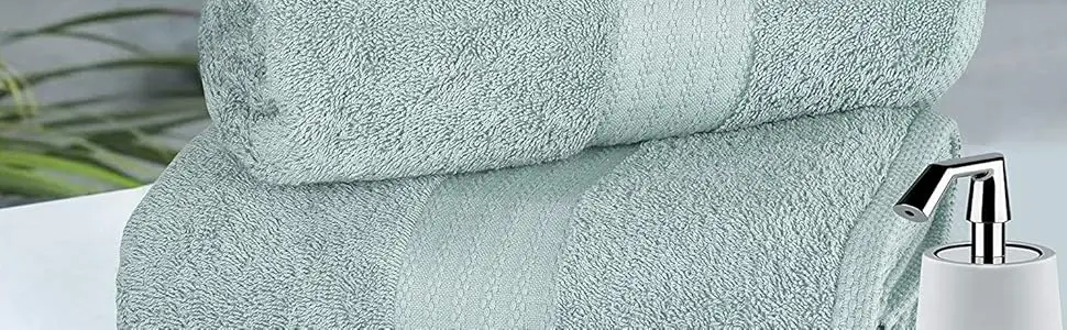 GLAMBURG Premium Cotton Oversized 2 Pack Bath Sheet 35x70 - 100% Pure Cotton - Ideal for Everyday use - Ultra Soft & Highly Absorbent - Machine Washable - Light Grey 2 Pack Bathsheet Light Grey - product information 2