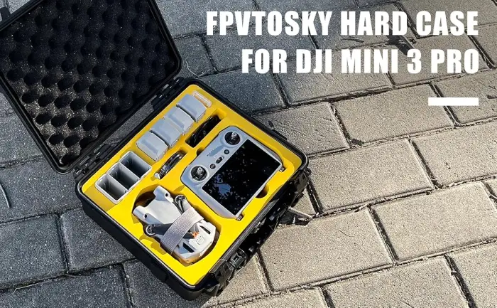 FPVtosky Hard Case for DJI Mini 3 Pro Waterproof DJI Mini 3 Pro Case Fits DJI RC & RC-N1 Free Props Strap and MicroSD Card Case Included Case Only Medium - FPVtosky Hard Case for DJI Mini 3 Pro