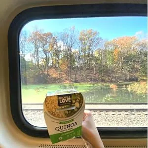 Kitchen & Love Basil Pesto Quinoa Quick Meal 6-Pack | Gluten-Free Ready-to-Eat No Refrigeration Required - Convenient Basil Pesto Quinoa Quick Meal train travel convenient