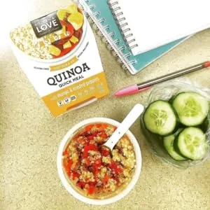 Kitchen & Love Basil Pesto Quinoa Quick Meal 6-Pack | Gluten-Free Ready-to-Eat No Refrigeration Required - school students mango roasted pepper quinoa meal