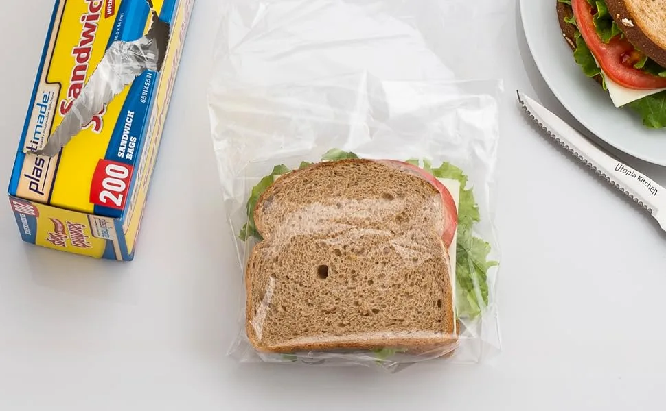 Plastimade Sandwich Bags With Fold & Close Top (6.5 in X 5.5) in 200 Count Pack of 4 800 Sandwich Bags - product information 3