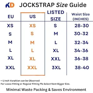 WMX Gym Cotton Supporter Back Covered with Cup Pocket Athletic Fit Brief Multi Sport Underwear Pack 2 Trainer Navy XX-Large - Size Chart