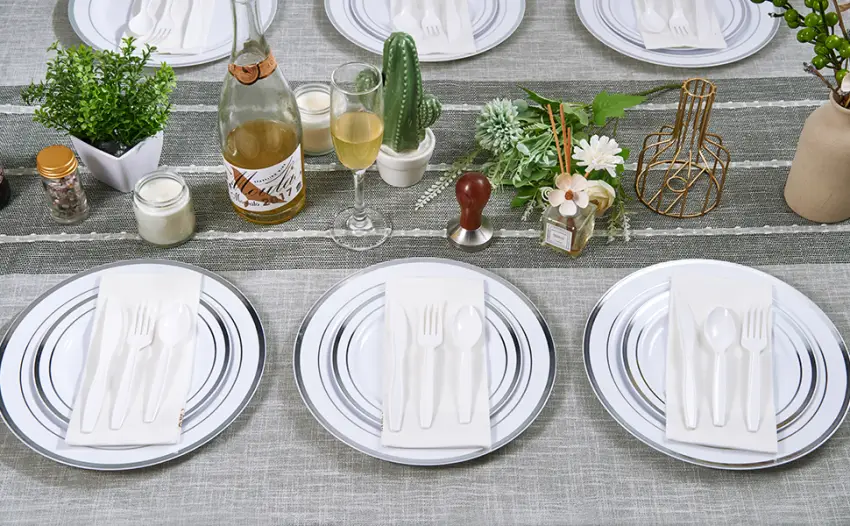 360 Pack Plastic Spoons White Disposable Spoons Heavy Duty Plastic Cutlery Set Spoons - Plastic Cutlery Set