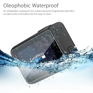  6 PCS FitStill Screen Protector for GoPro Hero 8 Black Ultra Clear Tempered Glass Screen Protector + Tempered Glass Lens Protector + Small Display Film- 2 Packs - waterproof