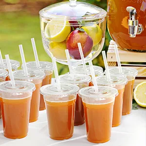 VITEVER 100 Sets - 16oz Plastic Cups with Lids and Straws Disposable Cups for Iced Coffee Smoothie Milkshake Cold Drinks - Clear 16 OZ - product information 6