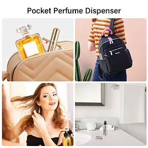 Saiveina Portable 5ml Mini Perfume Atomizer Bottles Refillable Perfume Spray Bottle Scent Pump Case Empty Perfume Bottles for Travel and Outgoing(4 Pack) Pink+Silver+Gold+Black - perfume bottles empty