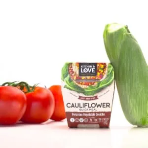 Kitchen & Love Cauliflower Peruvian Vegetable Ceviche Ready to Eat Shelf Stable Non Gmo Gluten & Dairy Free Vegan Vegetarian 7.9 Oz 6 Pack - peruvian vegetable ceviche cauliflower quick meal cup tomato corn ready-to-eat
