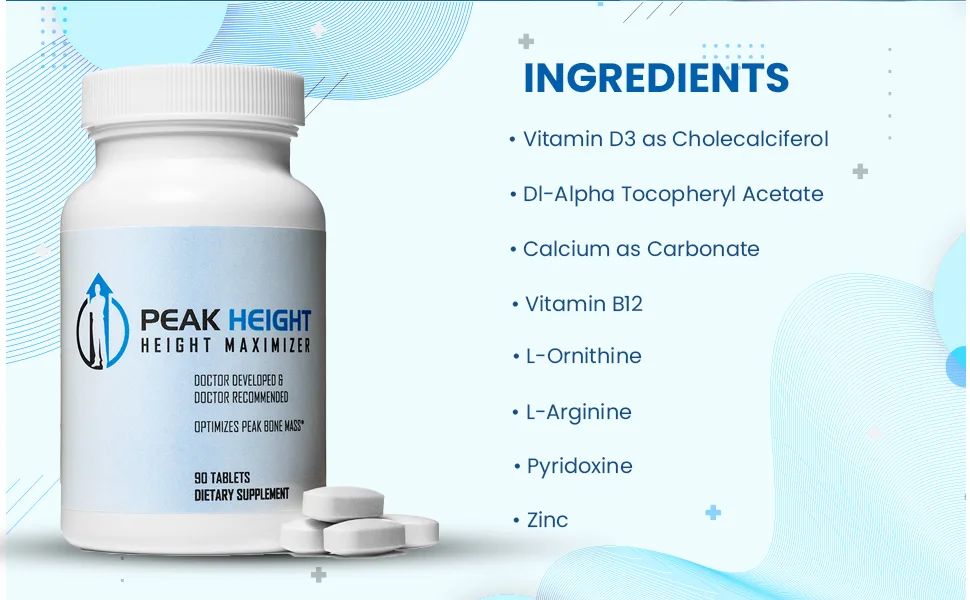 Peak Height Height maximizer - 90 tablets pack of 6 - product information 3