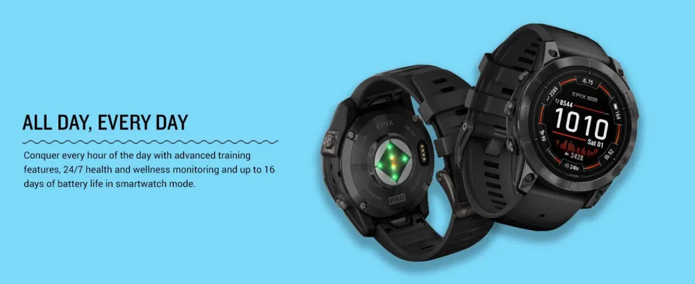 Garmin epix Pro Gen 2 High Performance Smartwatch - 47mm - Slate Gray With Black Band - Garmin epix Pro Series