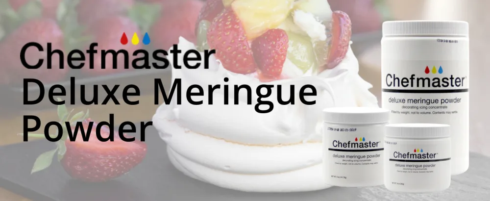 Chefmaster Deluxe Meringue Powder for Baking and Decorating 5 oz.  - Chefmaster Deluxe Meringue Powder