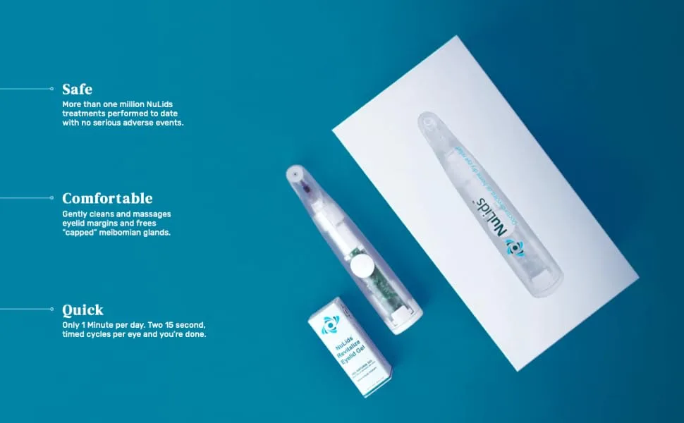 NuLids Soft Tips 30 Day Supply Disposable Single - dry eye relief, eye drops, eye iirritation red eye drops dry eye treatment eye lid gel eye tips