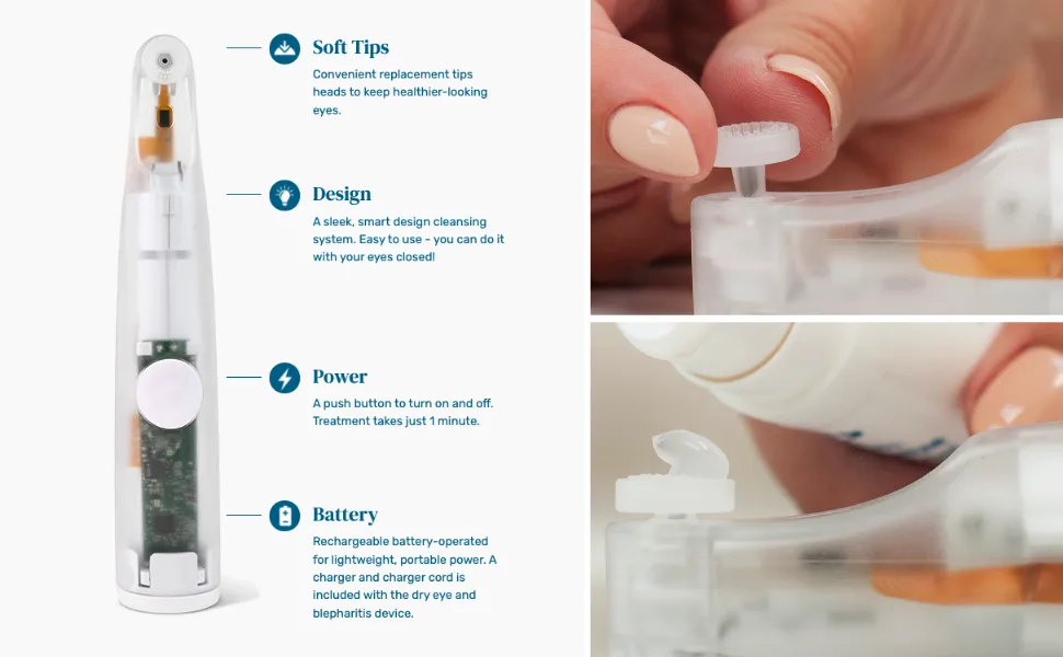 NuLids Soft Tips 30 Day Supply Disposable Single - dry eye relief, eye drops, red eye drops dry eye treatment eye lid gel eye tips