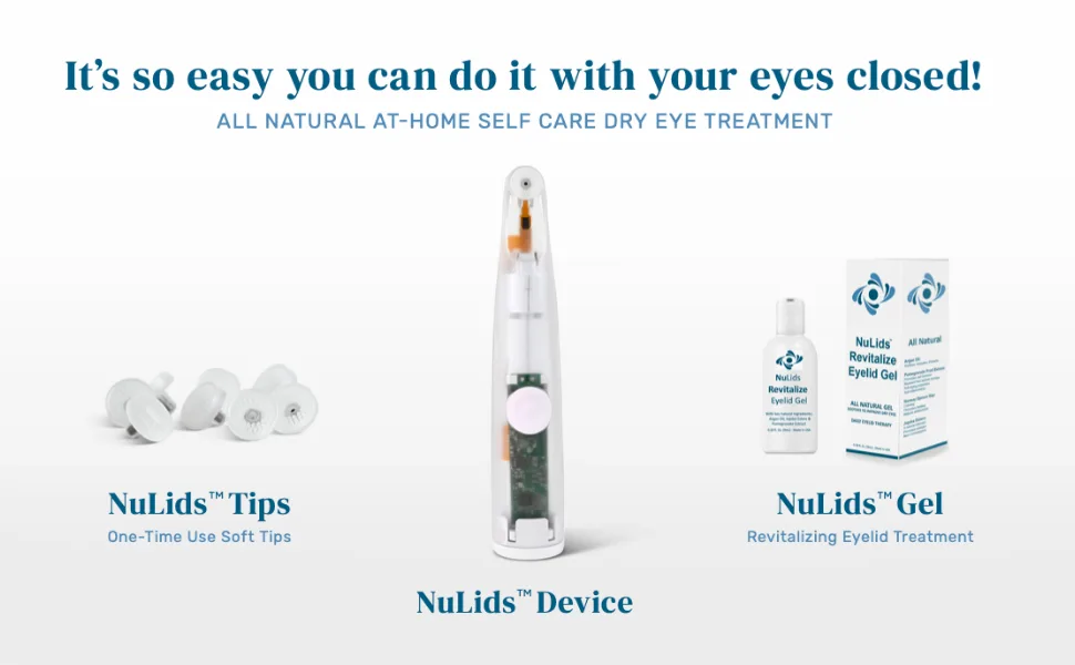 NuLids Soft Tips 30 Day Supply Disposable Single - dry eye relief, eye drops, red eye drops dry eye treatment eye lid gel eye tips