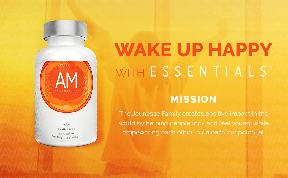  Jeunesse Global AM Essentials - 60 Caplets - Benefits