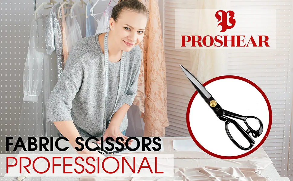 Professional Tailor Scissors 9 Inch for Cutting Fabric Heavy Duty Scissors for Leather Cutting Industrial Sharp Sewing Shears for Home Office Artists Dressmakers - fabric scissors professional heavy duty scissors leather scissors sewing scissors