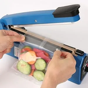 Impulse Heat Sealer Machine Manual Bags, 12 Inch, for Sealing Plastic/PE PP Bags with Extra Replace Element Grip - Vimi Sealing Machine
