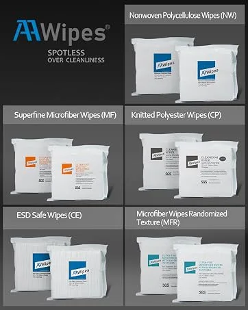 AAwipes Eyeglasses Cleaning Cloths Microfiber Lens Cleaning Cloths for Eyeglasses Optical Grade Lens - white 230GSM - 6x7 - 30  Pack - Cleanroom Wipes