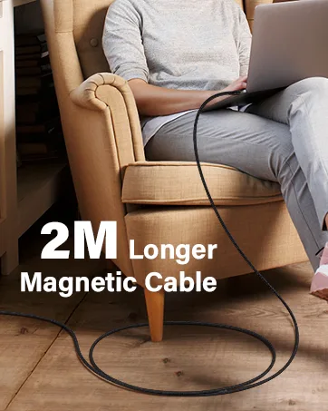VAFOTON Magnetic Charging Cable, 3 in 1 Magnetic Phone Charger - 4 Pack, 1.6Ft - 3.3Ft - 6.6Ft - 10Ft  - type c charger