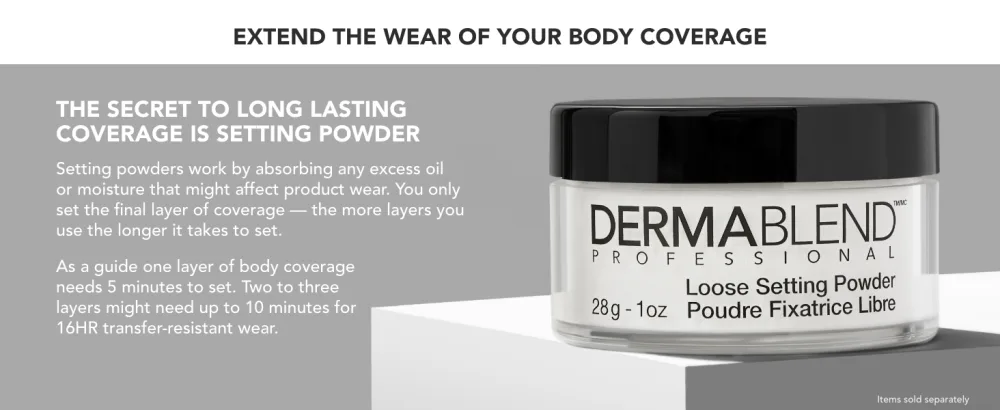Dermablend Dermablend Leg and Body Makeup Foundation - Setting Powder for Body Makeup