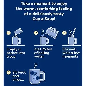 Batchelors Cup a Soup Mushroom 4 Sachets 99g - how to