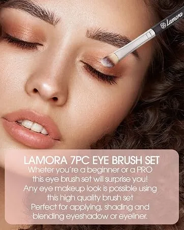 Foundation Brush Kabuki Flat Top - Perfect For Blending Liquid Make Up Cream or Flawless Powder Cosmetics - Buffing Stippling Concealer - Premium Quality Synthetic Dense Bristles Black - eyeshadow brushes