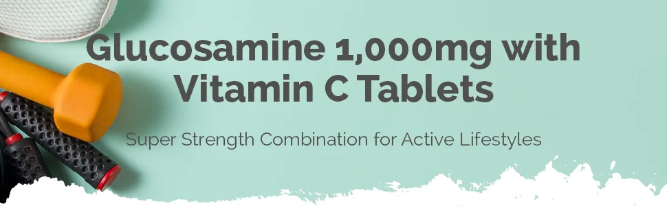 Glucosamine 1000mg with Vitamin C | Premium-Grade Glucosamine | 180+180 (360) Tablets | Manufactured in The UK - AEBC-S587-1