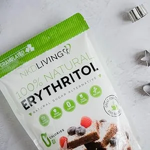 NKD Living 100% Natural Erythritol 1 Kg (2.2 lb) Granulated Zero Calorie Sugar Replacement - erythritol
