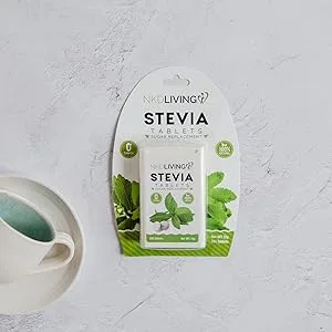 NKD Living Pure Stevia Sweetener Tablets - 200 Tablets - Non-Bitter - stevia tablets