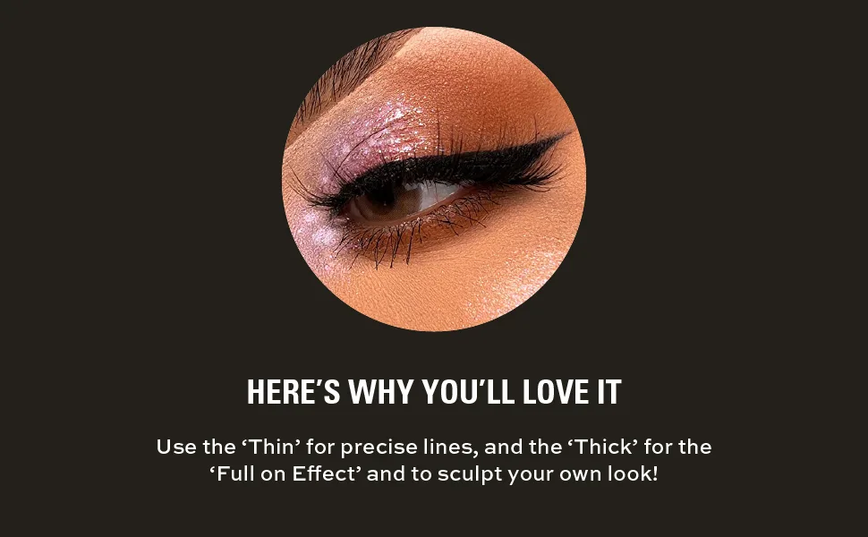 Revolution Beauty London Thick and Thin Dual Liquid Eyeliner 1ml - Makeup Revolution, Thick & Thin Dual Liquid Eyeliner