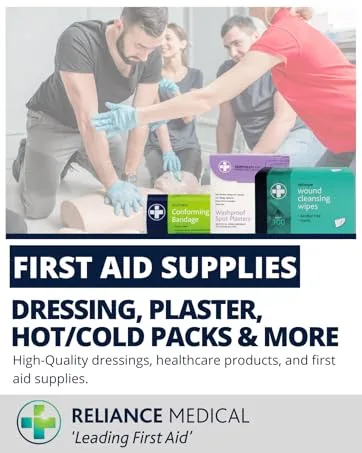 Reliance Medical AED Emergency Prep Kit for Emergencies Essential Items for Defibrillator Use Compact Black Bag with Belt Loop Single Unit - first aid kit