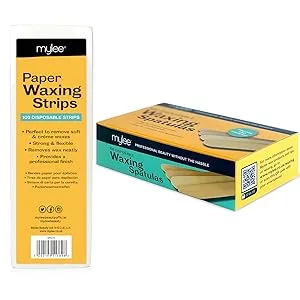 Mylee Complete Waxing Kit Includes Salon Quality Wax Heater Soft Cream Wax Waxing Strips Spatulas and Mylee Pre & After Care Lotion (Tea Tree) - waxing kit