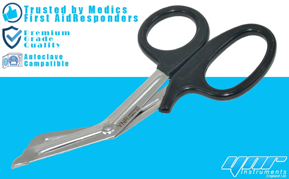 YNR Paramedic Vet EMT EMS Trauma Shears Nurses Utility Bandage Fire Rescue First Aid Medical Scissors CE (7.5" Blue) 7.5" Blue - utility scissors trauma scissors first aid scissors