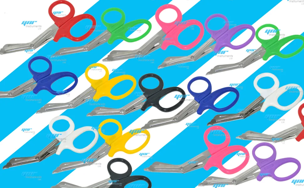 YNR Paramedic Vet EMT EMS Trauma Shears Nurses Utility Bandage Fire Rescue First Aid Medical Scissors CE (7.5" Blue) 7.5" Blue - ynr bandage scissors