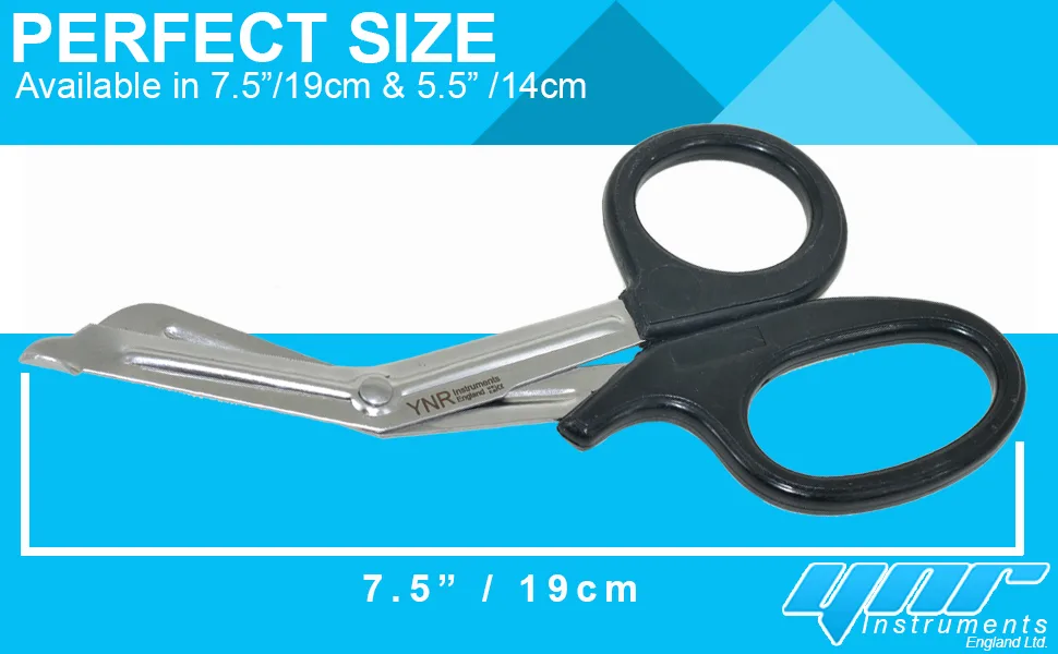 YNR Paramedic Vet EMT EMS Trauma Shears Nurses Utility Bandage Fire Rescue First Aid Medical Scissors CE (5.5" Blue) 5.5" Blue - first aid scissors utility scissors