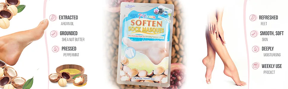 7th Heaven Soften Sock Masque 1 Pair - sock baner